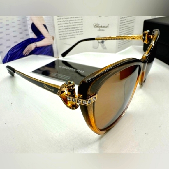 👑Chopard SCH232S TA9P Polarized Cat Eye . Size 55-16-135mm‼️🏆 - Picture 5 of 16